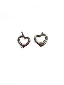 Tiffany & Co Elsa Peretti open heart 11mm stud earrings